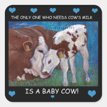 Baby Cows need mum's milk Vegan Sticker