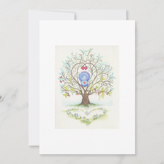 Baby Cradle in A Tree of Hearts and Love (Front)