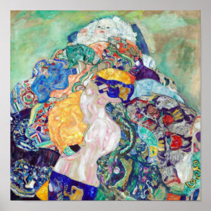 Baby Cradle painting by Gustav Klimt Poster
