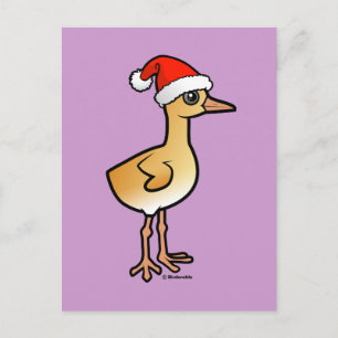 Baby Crane Santa Holiday Postcard