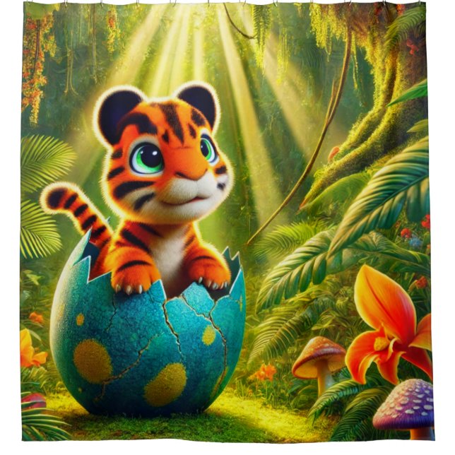 Baby Creature Shower Curtain (Front)