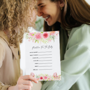 Baby Crib Flowers Baby Shower Predictions for Baby Invitation