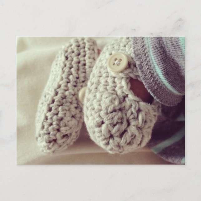 Baby Crochet Booties Postcard (Front)