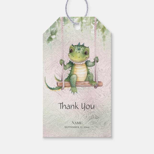 Baby Crocodile Gift Tag (Front)