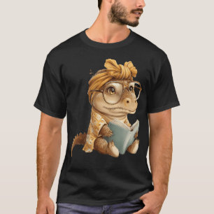 Baby Crocodile Small Book Reading Reptile T-Shirt