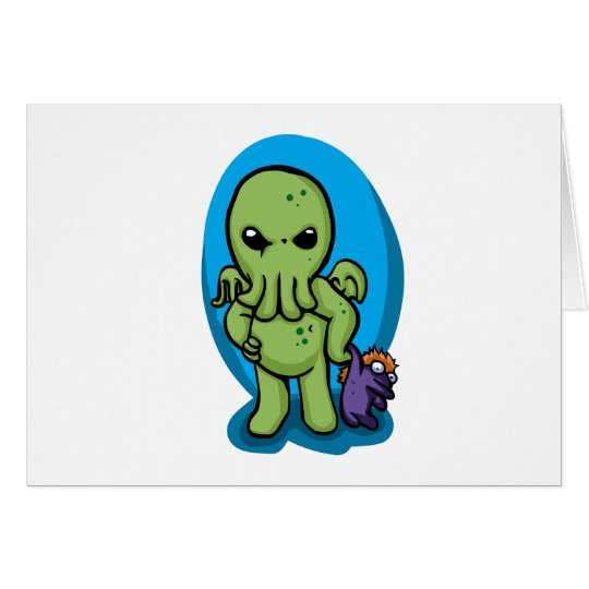 Baby cthulhu - cute cthulhu - cthulhu halloween card
