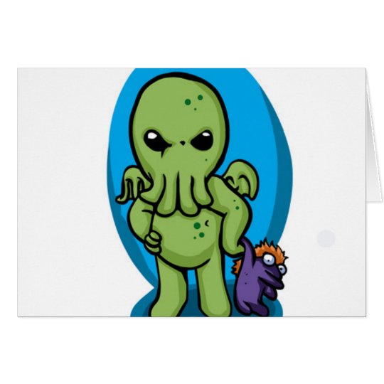 Baby cthulhu - cute cthulhu - cthulhu halloween card