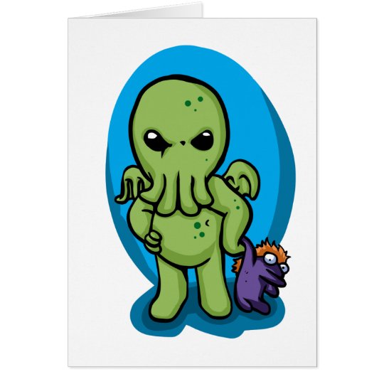 Baby cthulhu - cute cthulhu - cthulhu halloween card