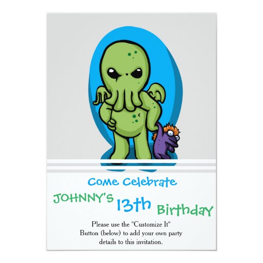 Baby cthulhu - cute cthulhu - cthulhu halloween card