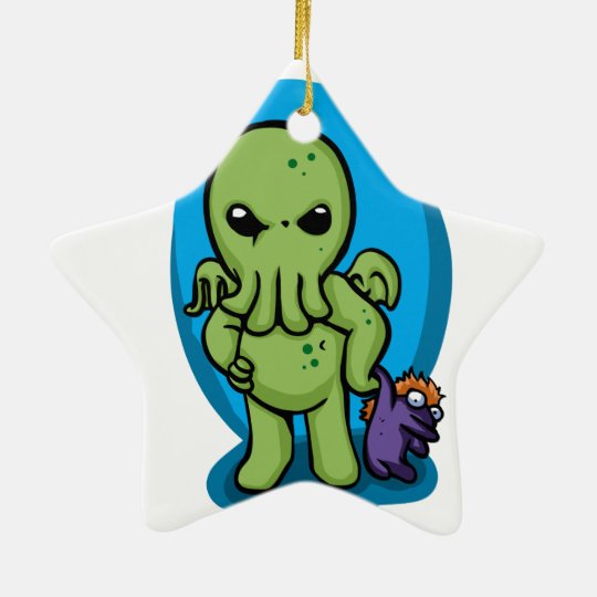 Baby cthulhu - cute cthulhu - cthulhu halloween ceramic ornament