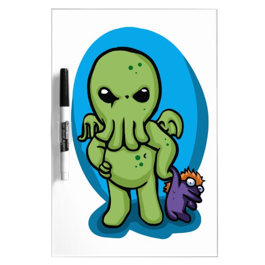 Baby cthulhu - cute cthulhu - cthulhu halloween dry erase board
