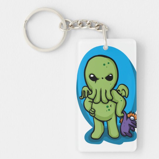 Baby cthulhu - cute cthulhu - cthulhu halloween key ring