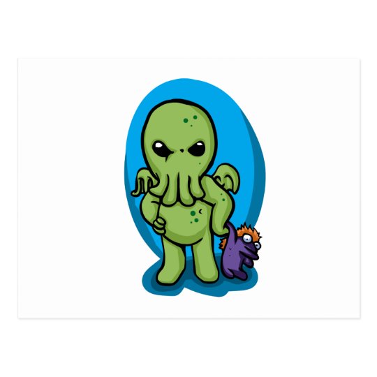 Baby cthulhu - cute cthulhu - cthulhu halloween postcard