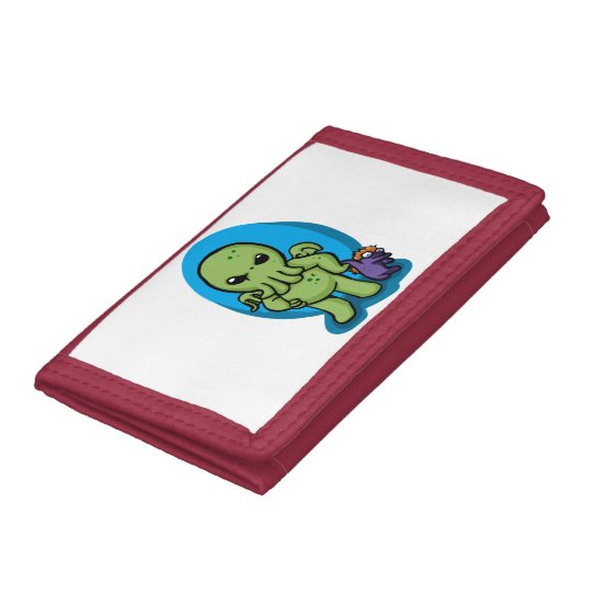 Baby cthulhu - cute cthulhu - cthulhu halloween tri-fold wallet