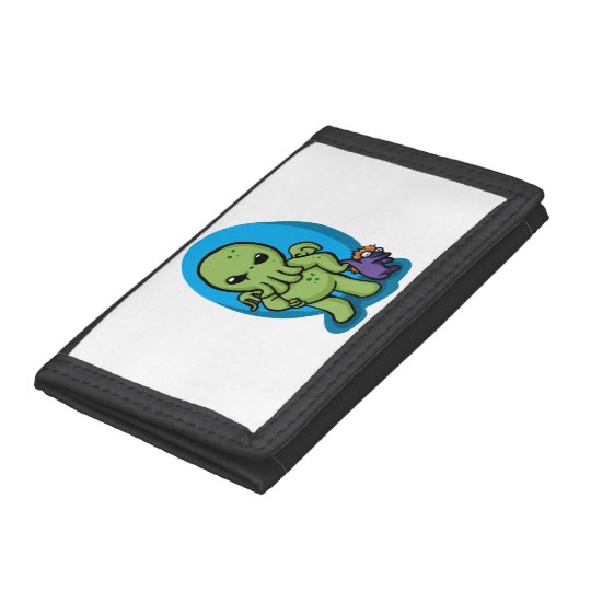 Baby cthulhu - cute cthulhu - cthulhu halloween tri-fold wallets