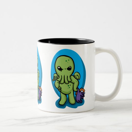Baby cthulhu - cute cthulhu - cthulhu halloween Two-Tone coffee mug