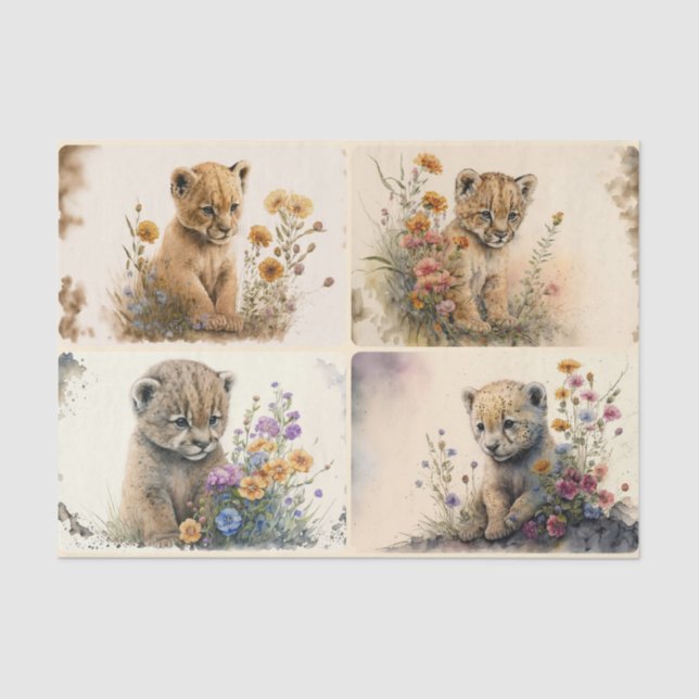 Baby Cubs Tissue Paper (Front)