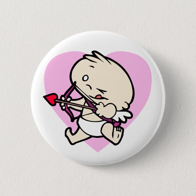 Baby Cupid Aiming For Love Buttons (Front)