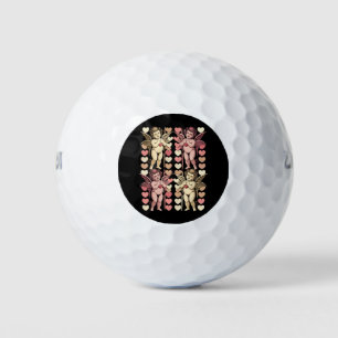 Baby Cupid Coquette bow Retro Valentines Day Golf Balls