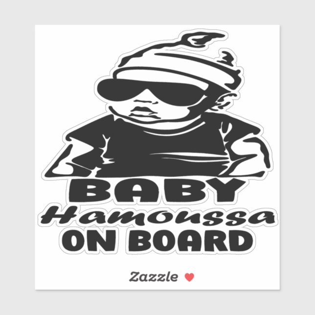 Baby Custom Name on Board - Baby Hamoussa (Sheet)