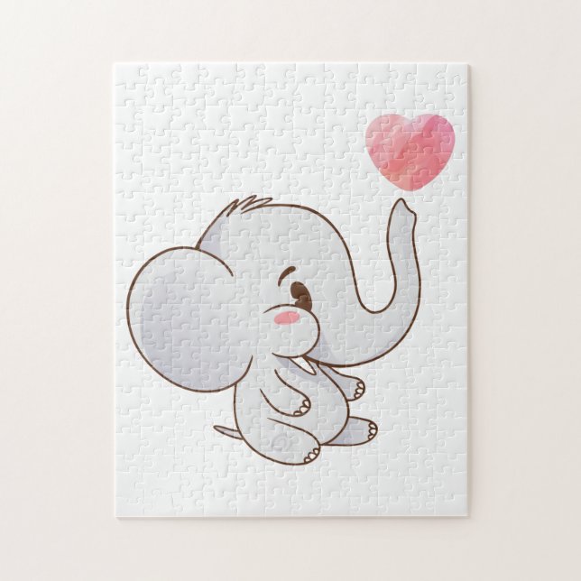 Baby Cute Elephant Jigsaw Puzzle (Vertical)