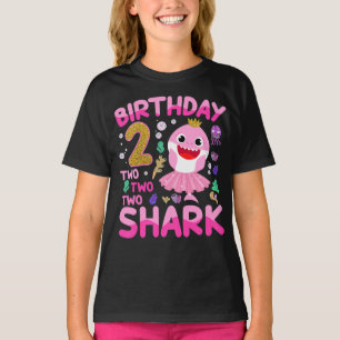 Baby Cute Shark 2nd Birthday Boy Girl 2 Year Old T-Shirt