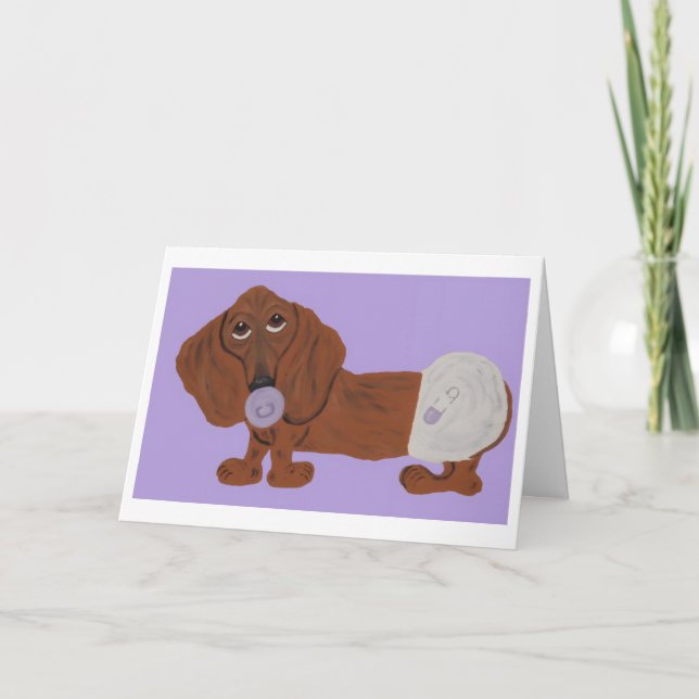 Baby Dachshund Card (Front)
