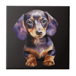 Baby Dachshund Ceramic Tile
