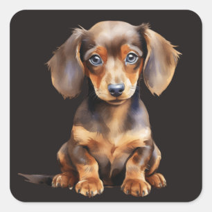 Baby Dachshund Square Sticker