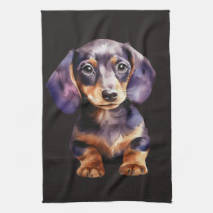 Baby Dachshund Tea Towel