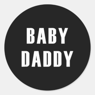 Baby Daddy Classic Round Sticker