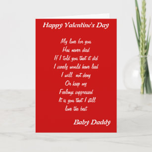 baby daddy valentines card