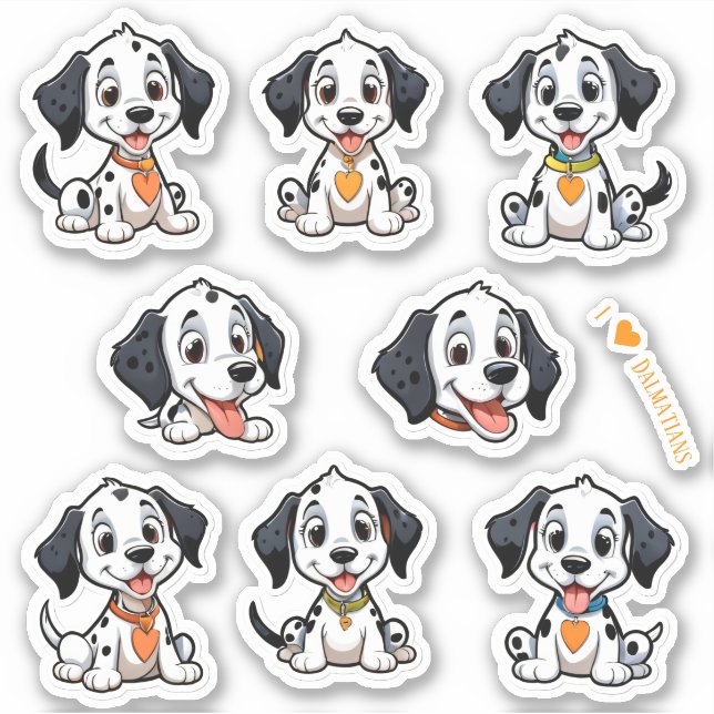 Baby Dalmatians Scrapbook Stationery Stickers (Front)