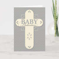 Baby Dedication Cream & Grey Cross