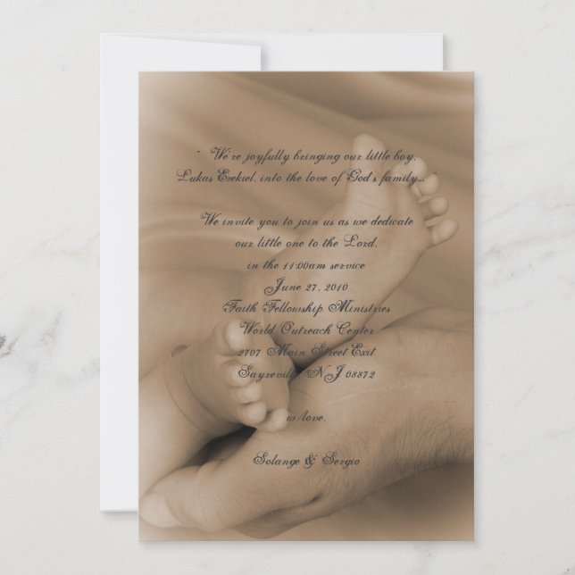 baby dedication invitation (Front)