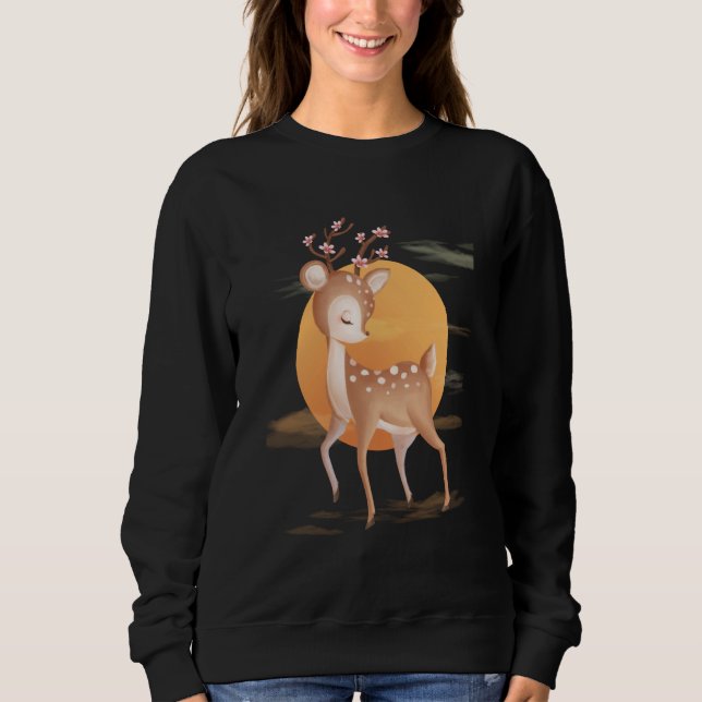 Baby Deer Adorable Fawns For Youth and Adult Sweatshirt (Front)
