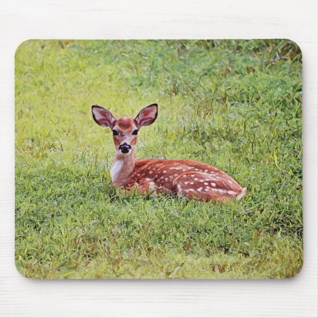 Baby Deer Fawn Art Mouse Pad (Front)