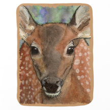 Baby Deer Fawn Watercolor Art