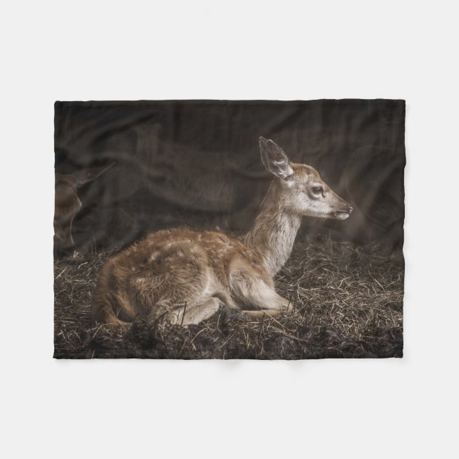 Baby Deer Fleece Blanket (Front (Horizontal))
