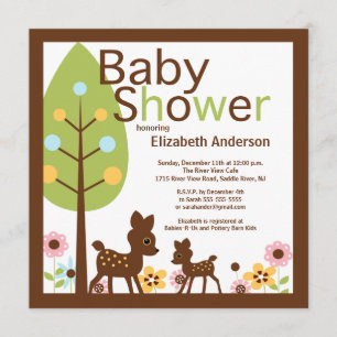 Baby Deer Gender Neutral Baby Shower Invitation