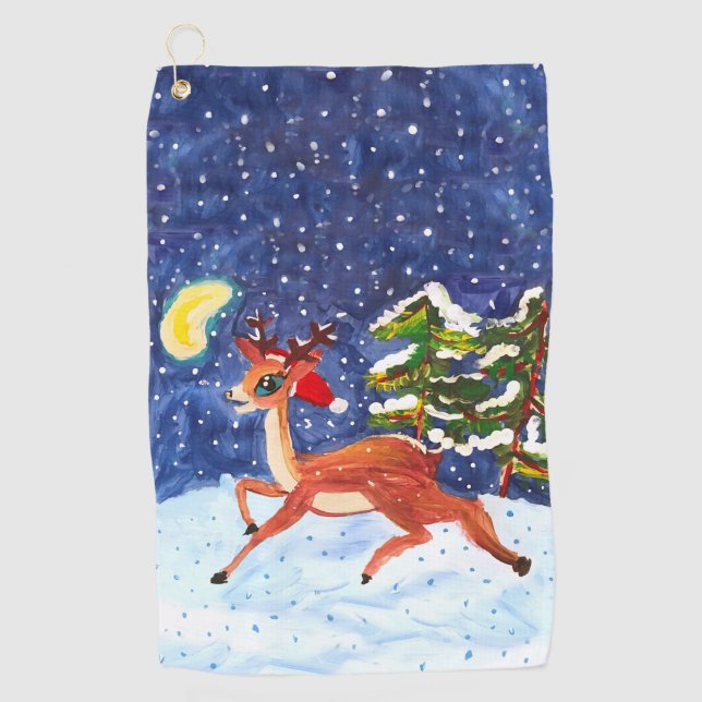 Baby Deer Golf Towel (Front)
