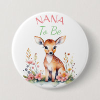 Baby Deer in Flowers Nana to be Baby Shower