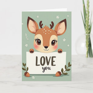 Baby Deer Love You Card