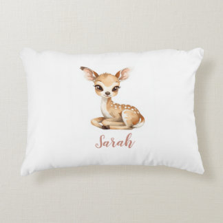 Baby Deer Nursery Lumbar Pillow | Custom Name