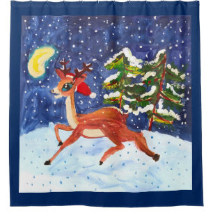 Baby Deer Shower Curtain