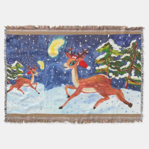 Baby Deer Throw Blanket