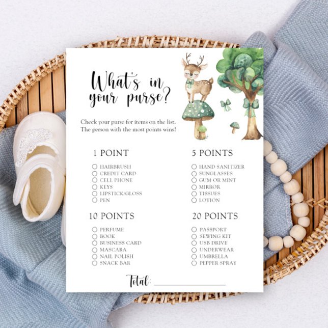 Baby Deer - Whats in your purse baby shower game (Creator Uploaded)