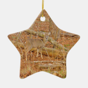 Baby Deer's First  winter Ceramic Ornament
