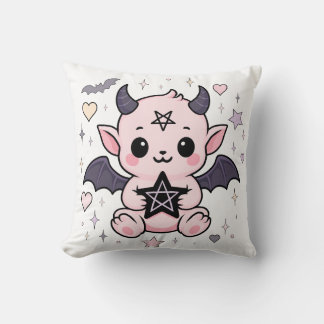 Baby Devil – Kawaii Pastel Goth Demon Cushion