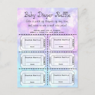 Baby Diaper Raffle (Boy or Girl) Tickets Postcard